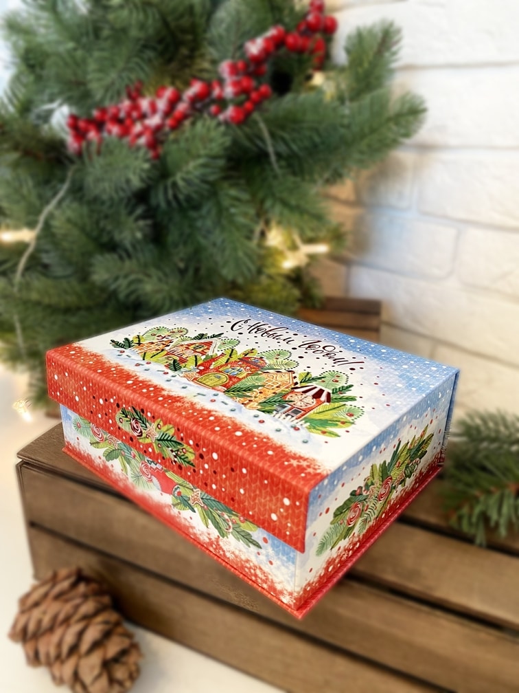 Коробка шкатулка подарочная малая "Новогодняя миниатюра" — изображение 4